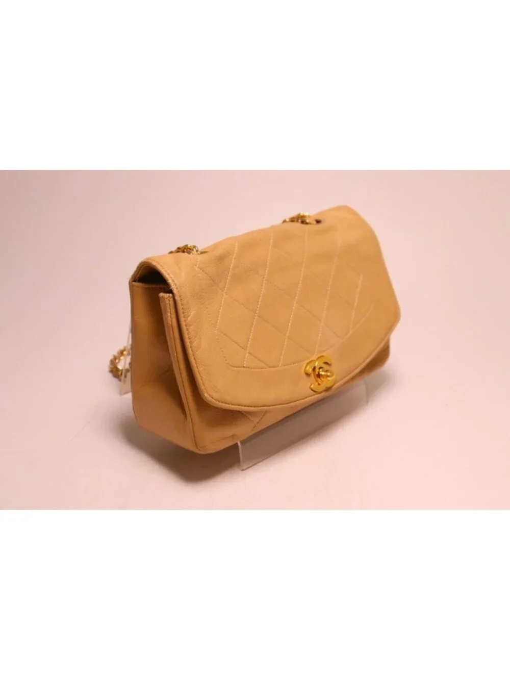 Chanel Diana Lambskin Chain Shoulder Bag